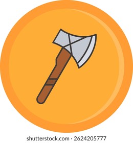 Axe Line vector Icon Design