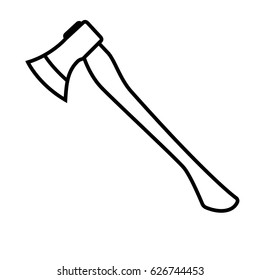 Axe. Linear thin line vector illustration