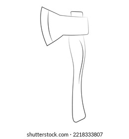 Icono de eje lineal, herramienta de construcción de estilo lineal aislada en blanco. 