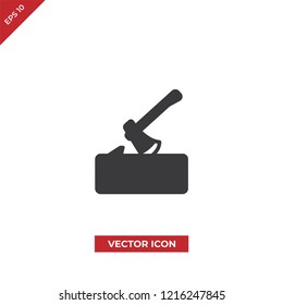 Axe log vector icon