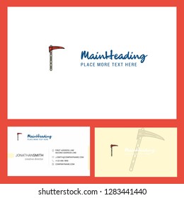 Axe  Logo design with Tagline & Front and Back Busienss Card Template. Vector Creative Design