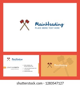 Axe  Logo design with Tagline & Front and Back Busienss Card Template. Vector Creative Design
