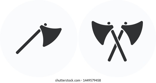 Axe logo, flat icon vector design. Great for mobile app, web design, print materials, etc.