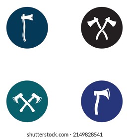 Axe logo or hatchet logo with concept design vector.