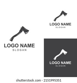 Axe logo or hatchet logo with concept design vector.