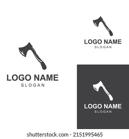 Axe logo or hatchet logo with concept design vector.