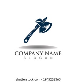 Axe logo icon design template elements, equipment symbol vector template