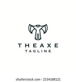 Axe logo icon design template flat vector