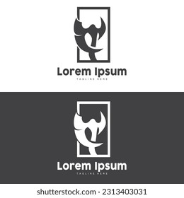 Axe Logo, Wood Cutting Tool Vector Icon, Silhouette Design, Retro Vintage Style