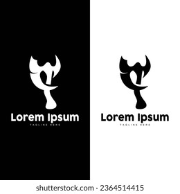 Ax-Logo, Holzschneidewerkzeug, Lumberjack-Vektorgrafik, einfaches Minimaldesign, Symbolvorlage