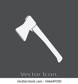 Axe lumberjack Icon isolated of flat style. Vector illustration.