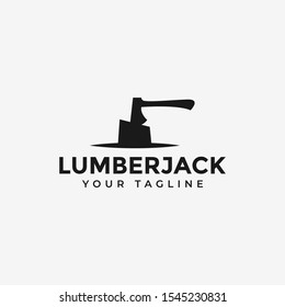Axe, Lumberjack, Wood Logging Logo Design Template