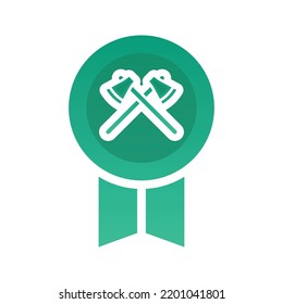axe medal logo gradient design template icon element