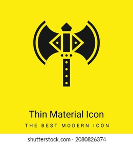 Axe minimal bright yellow material icon