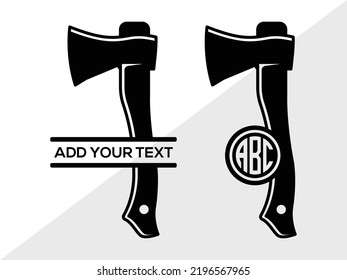 Axe Monogram SVG Printable Vector Illustration