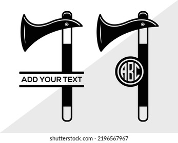 Axe Monogram SVG Printable Vector Illustration