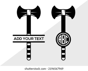 Axe Monogram SVG Printable Vector Illustration