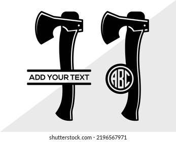 Axe Monogram SVG Printable Vector Illustration