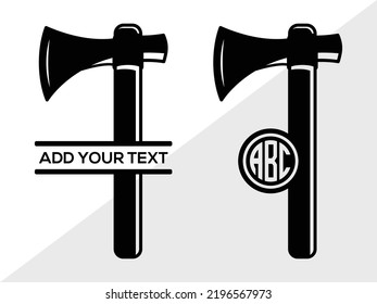 Axe Monogram SVG Printable Vector Illustration