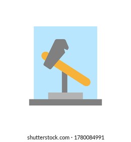 Ax, icono del museo. Elementos de vector de color simples de iconos de cosas históricas para ui y ux, sitio web o aplicación móvil