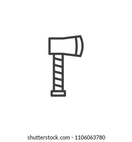 Axe outline icon. linear style sign for mobile concept and web design. Ax simple line vector icon. Symbol, logo illustration. Pixel perfect vector graphics