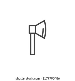 Axe outline icon. linear style sign for mobile concept and web design. Ax simple line vector icon. Symbol, logo illustration. Pixel perfect vector graphics