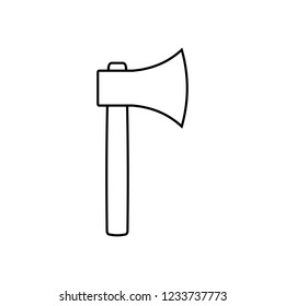 Axe outline icon. linear style sign for mobile concept and web design. Ax simple line vector icon. Symbol, logo illustration. Pixel perfect vector graphics