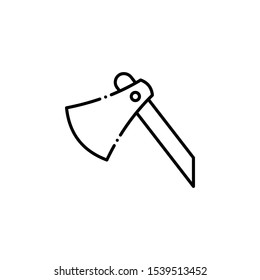 Axe outline icon. travel and tourism Illustration style.
