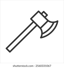 Axe Outline Icon Vector Illustration