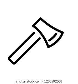 axe outline icon vector  isolated illustration editable