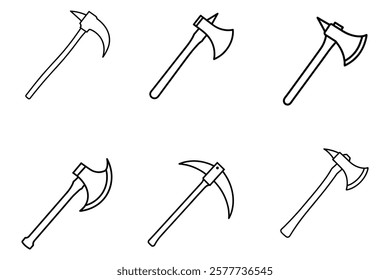 Axe Outline Template Icon Design