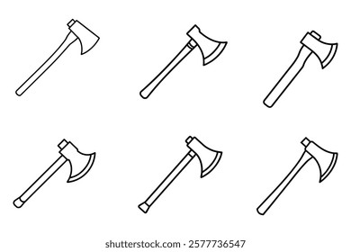 Axe Outline Template Icon Design