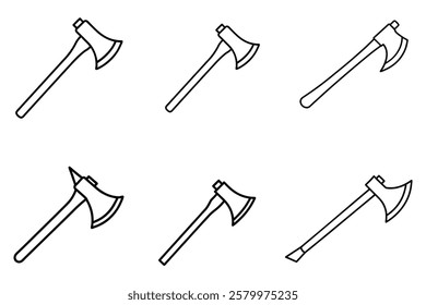 Axe Outline Template Icon Design