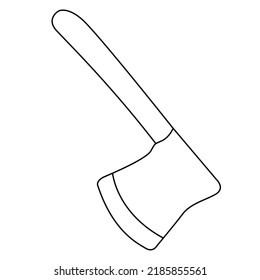 Axe Outline Vector On White Background