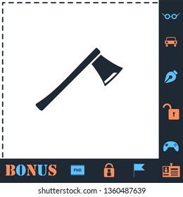 Axe. Perfect icon with bonus simple icons