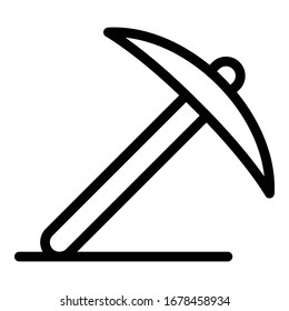 Axe pick icon. Outline axe pick vector icon for web design isolated on white background