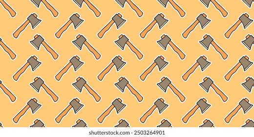 axe. saw. a hammer. blade. the tool. vector. doodle. the pattern. seamless pattern. for textiles. beautiful pattern for printing on wrapping paper.