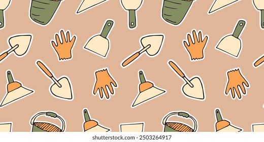 axe. saw. a hammer. blade. the tool. vector. doodle. the pattern. seamless pattern. for textiles. beautiful pattern for printing on wrapping paper.