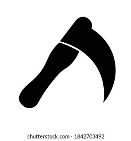 Axe, Scythe Flat Icon - Editable Vector Illustration
