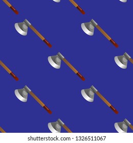 Axe seamless pattern vector illustration