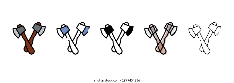 axe set vector type icon