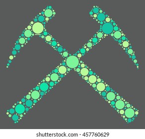 axe shape vector design by color point