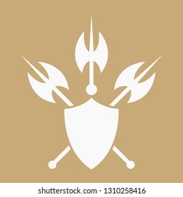 Axe and shield badge.
