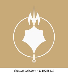 Axe and shield badge.