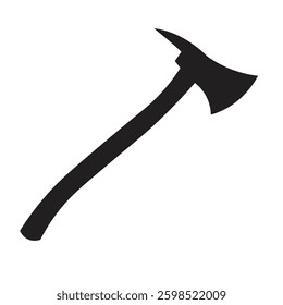 Axe Silhouette Icon | Black and White Hatchet Vector Illustration