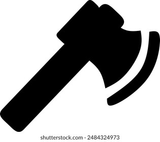 Axe silhouette icon vector illustration