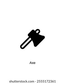 axe silhouette. axe sign. axe flat icon vector