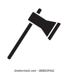 axe silhouette style icon design of Construction working maintenance workshop repairing progress labor and industrial theme Vector illustration