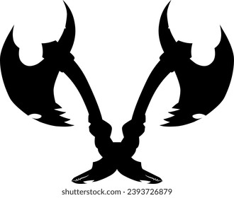 Ilustración de icono vectorial de silueta de Ax