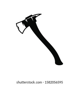 Axe silhouette vector icon. Lumberjack axe tool icon.
